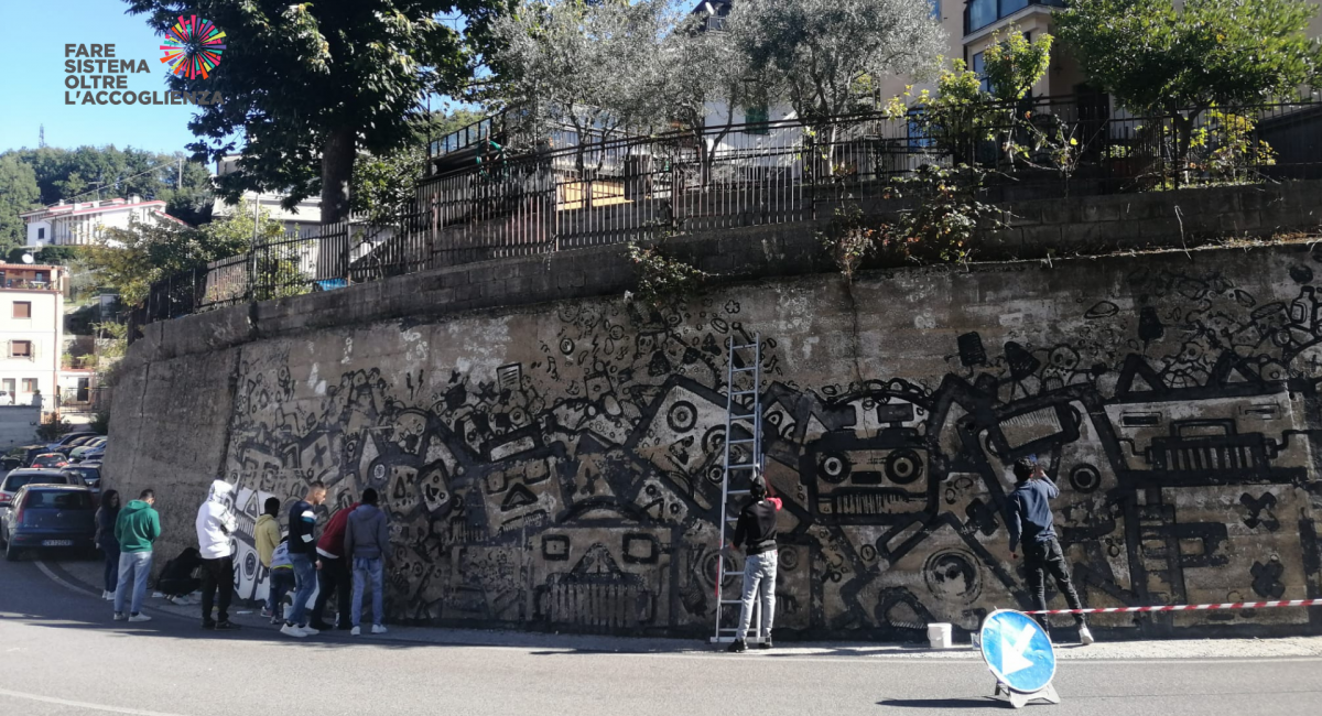 Il murale di Rogliano